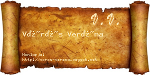 Vörös Veréna névjegykártya