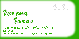 verena voros business card